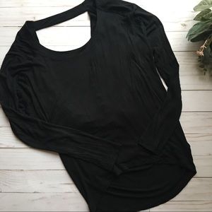 {Express} Black Open-Back Top Size XS